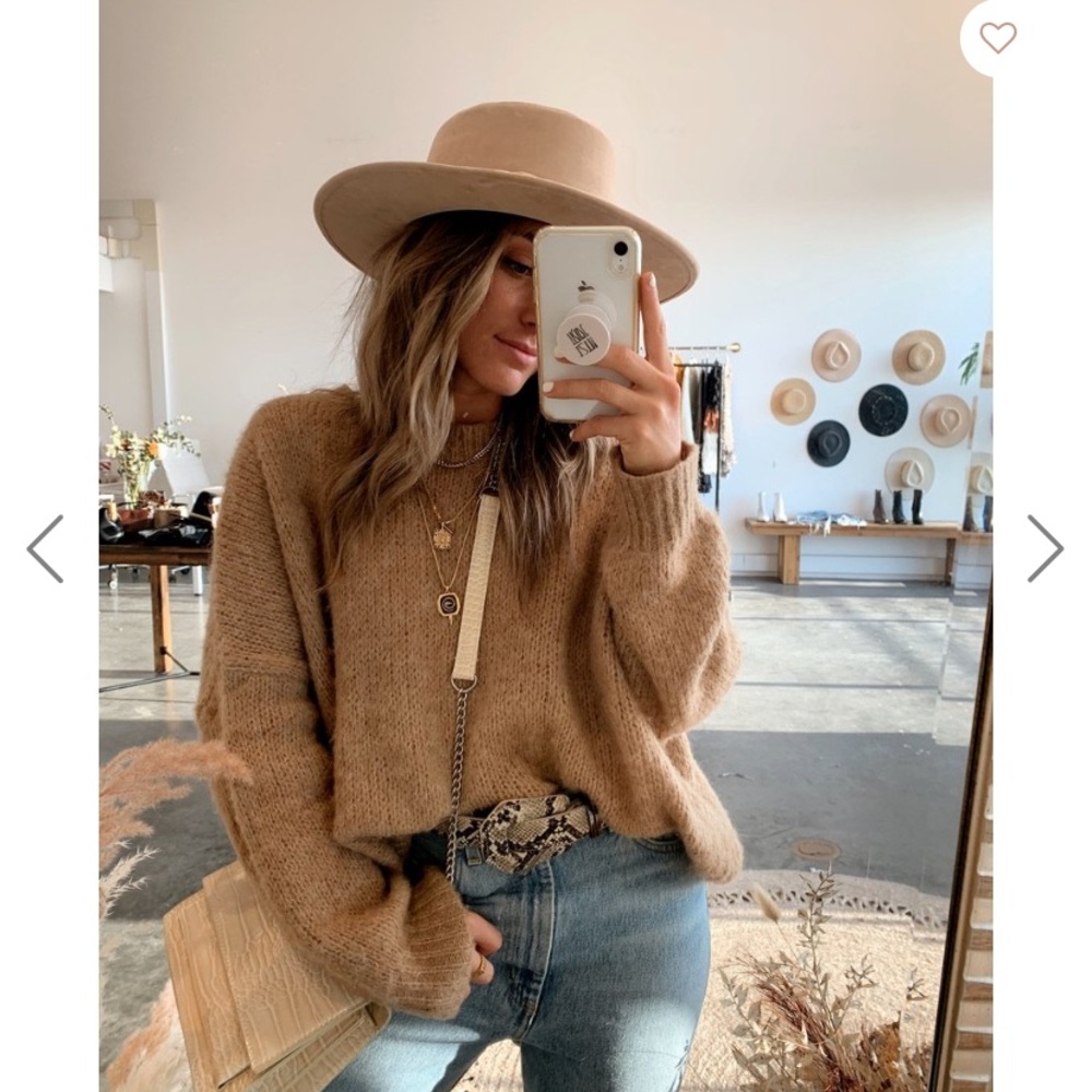 12th Tribe Montana Camel Sweater